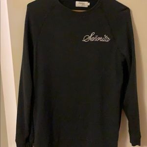 Sweatshirt with cute embroidery on left chest